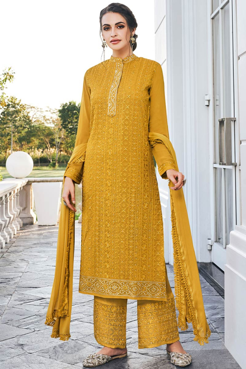 mustard yellow pant suit