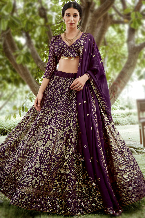 Purple chaniya choli clearance