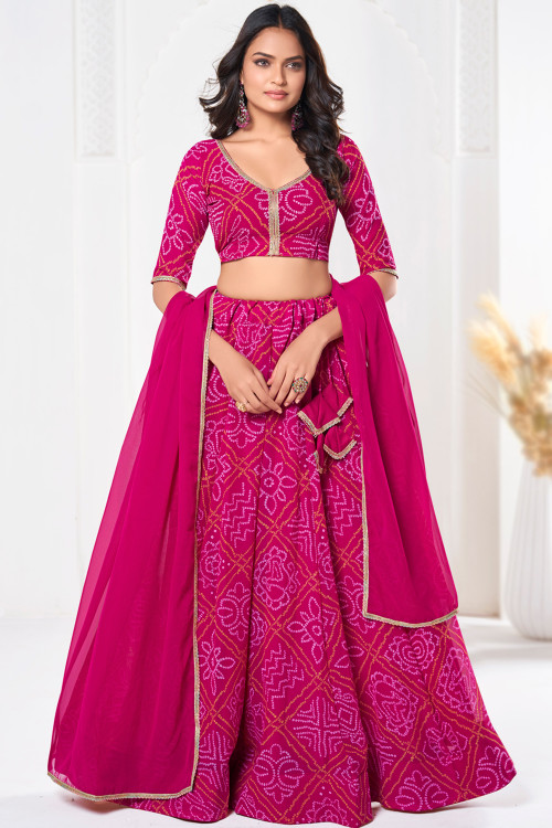 Bandhani lehengas top