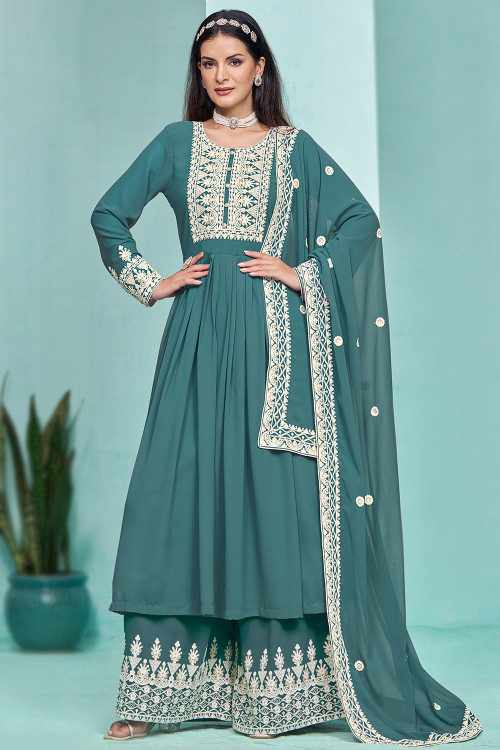 Buy Frock Style Full Sleeve Dori Work Salwar Kameez Online for Women in USA