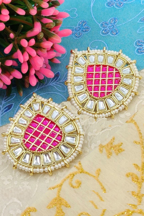 Buy Ready to Wear Fancy Pink Earrings Online for Women in UK