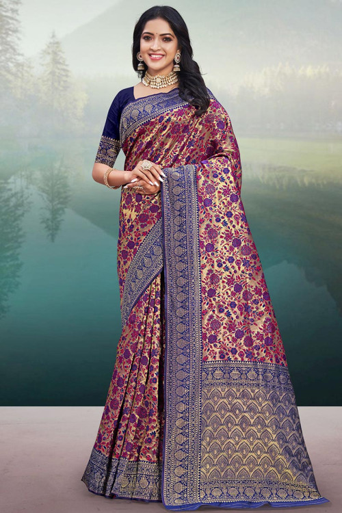 Shop Golden Saree Gold Saree Blouse at AndaazFashion