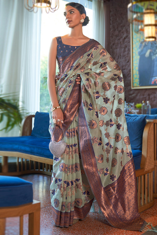 Shop Tissue Saree Online for Women Andaaz Fashion UK