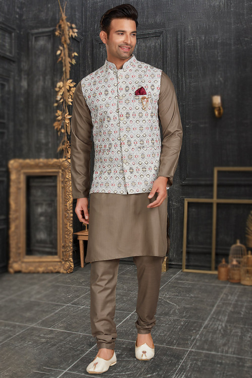 Buy Fancy Trends Embroidered Kurta Pajama Online for Men in UK