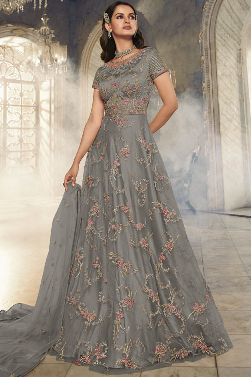 Floral print kurti | Floral anarkali dresses | All over printed suits  design indian | Short … | Ladies frock design, Elegant dresses for women,  Floral skirt outfits