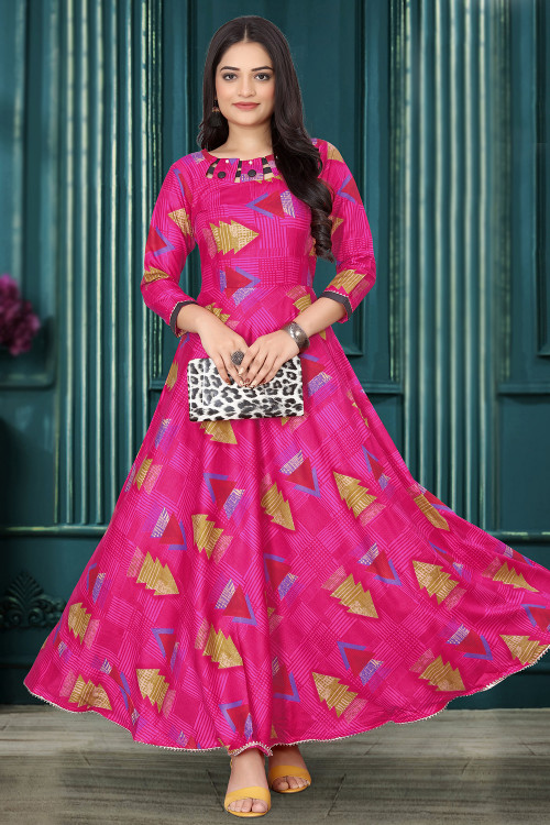Buy Anarkali Gown 5 to 10 Discount on Rayon Indian Dresses Online for Women in USA