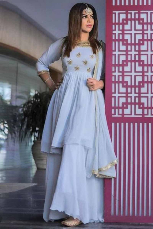 Floor Length Anarkali Suit Gown Design NewKurti Sharara with Dupatta
