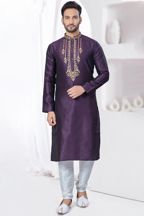 Buy Churidar Purple Engagement Indian Plus Size Dresses Online for Women in USA