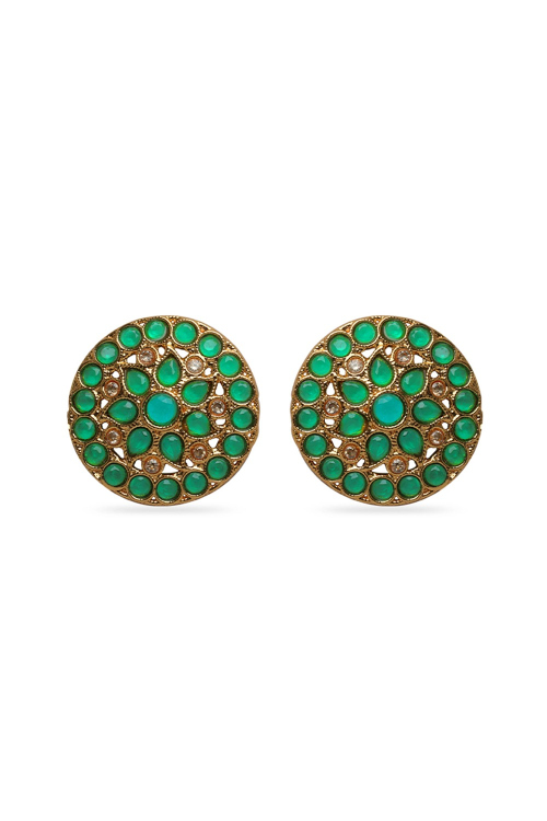Green Stone Studded Earring