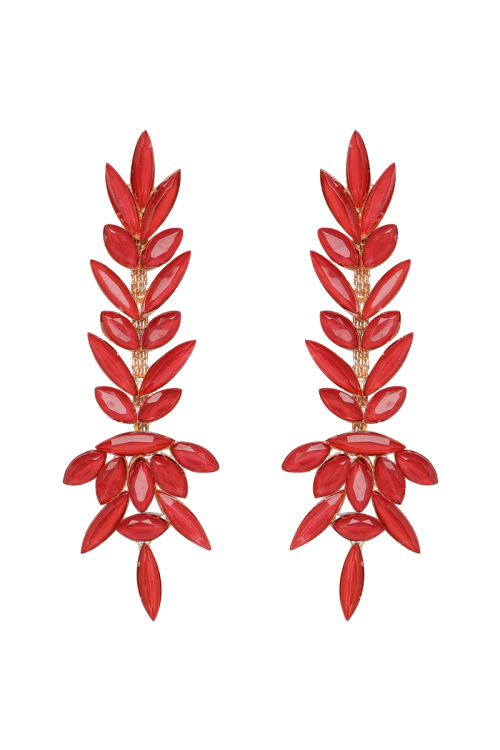 Tomato Red Copper Drop Earrings