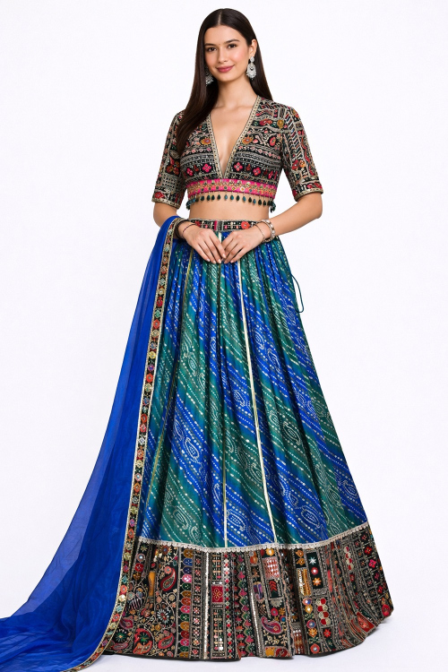 white christmas dresses Handcrafted Bandhani Fit & Flare Dress