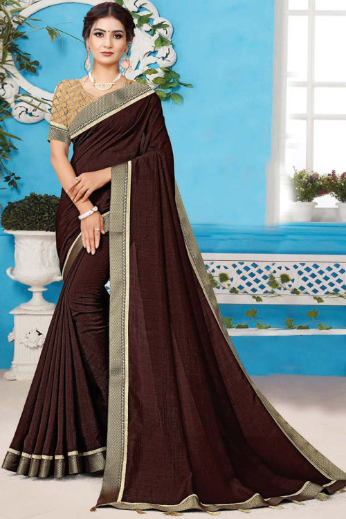 Engagement, Traditional, Wedding Beige and Brown color Silk fabric Saree :  1916208