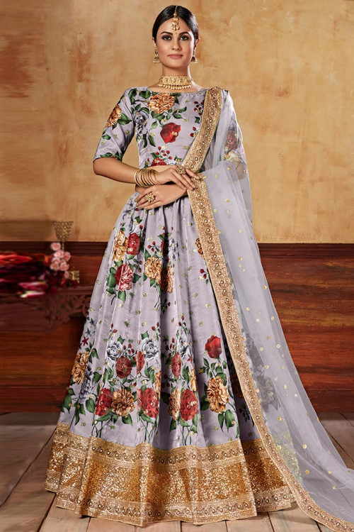 Printed Chaniya Choli Designer Wedding wear Printed Lehengas Online Andaaz Fashion