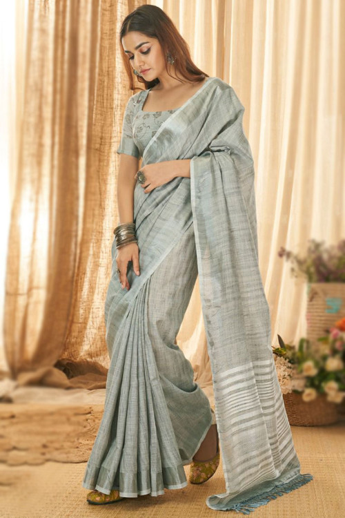 Linen saree discount images with price