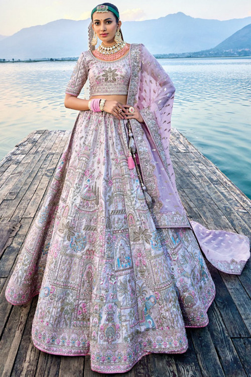 Buy Bridal Gayatri Lehenga Set – Vivid Violet Online from Anita Dong