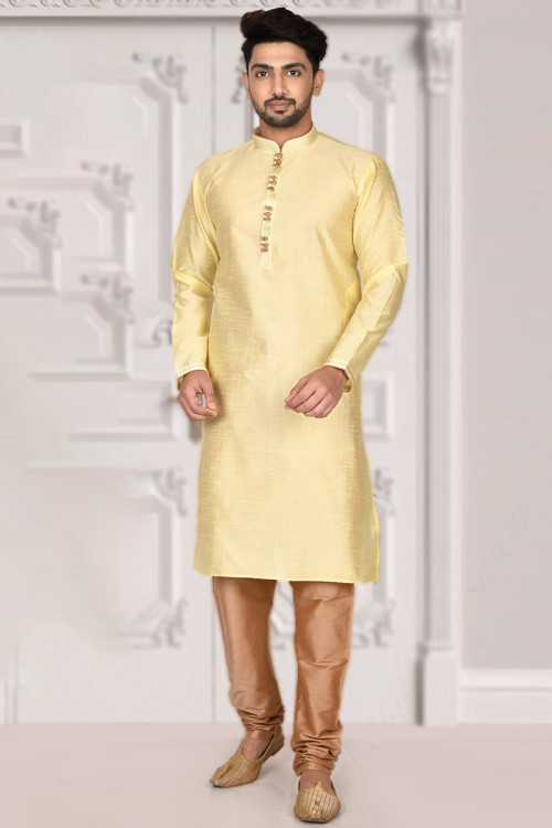 Light yellow best sale kurta white pajama