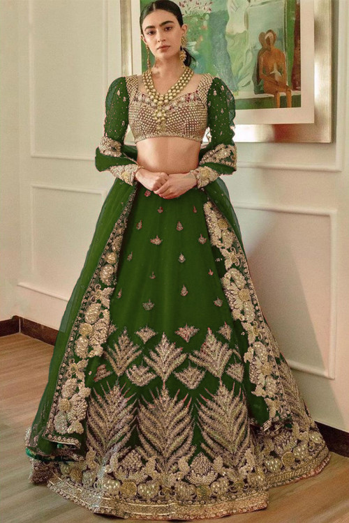 Zardosi work top lehenga choli