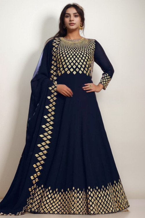 Buy 64 8XL Size Abaya Style Blue Plus Size Salwar Kameez Online for Women in Malaysia