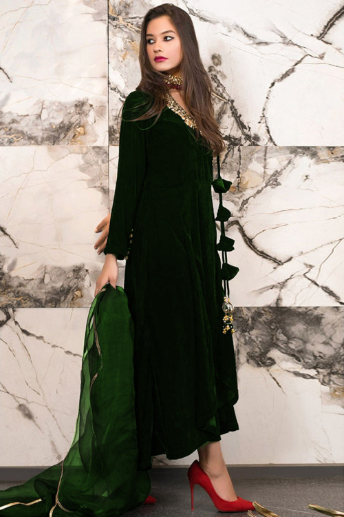 Angrakha store style kameez