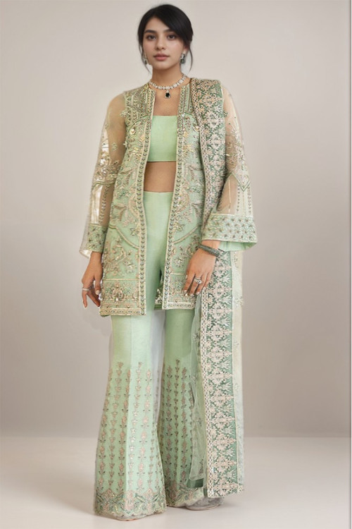 Salwar suit with jacket online 2025