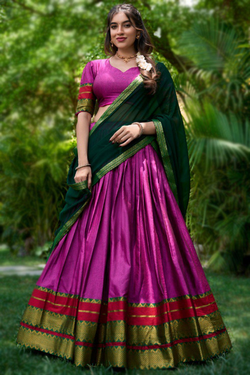 Buy 44 L Size Magenta Casual Wear Lehenga Choli Online for Women in USA