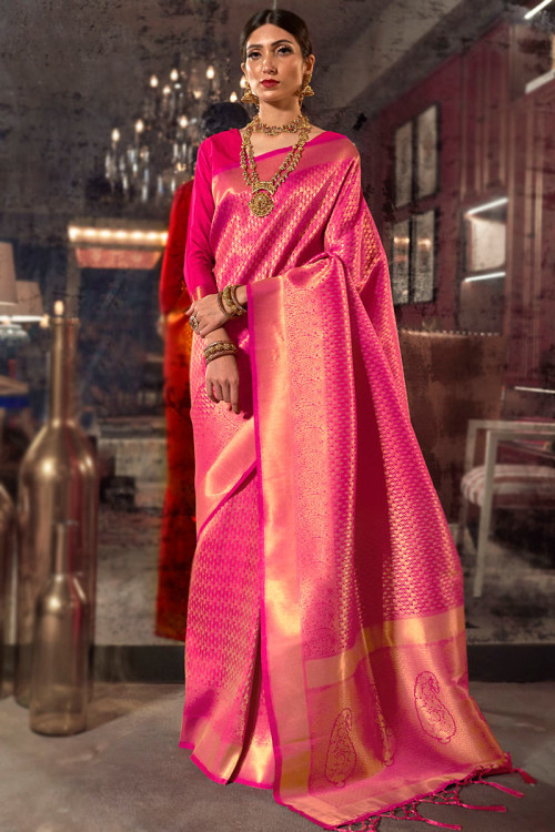 Buy Pink Mother of the Bride Sarees Online for Women in USA