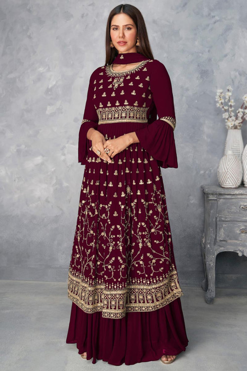 Maroon sharara online cheap