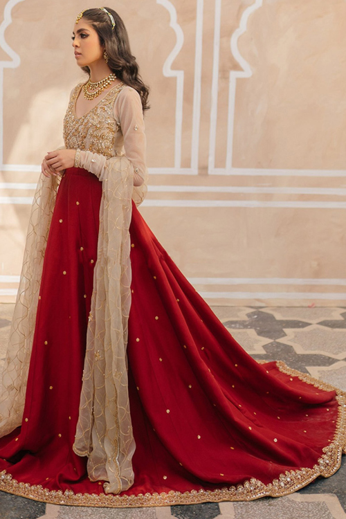 Silk Lehenga in Maroon colour with Zari Embroidery for Party 