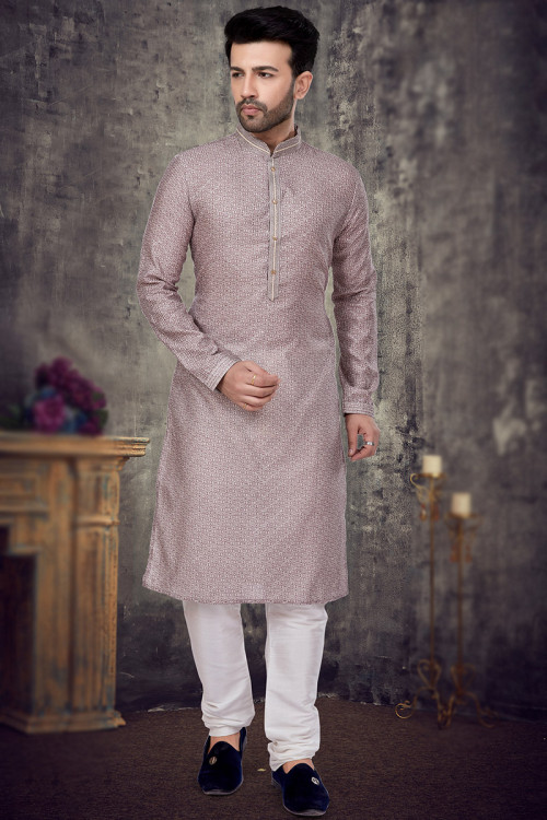 Buy Pink Silk Punjabi Indian Dresses Online for Men in USA