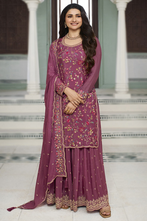 Chiffon sharara dress top