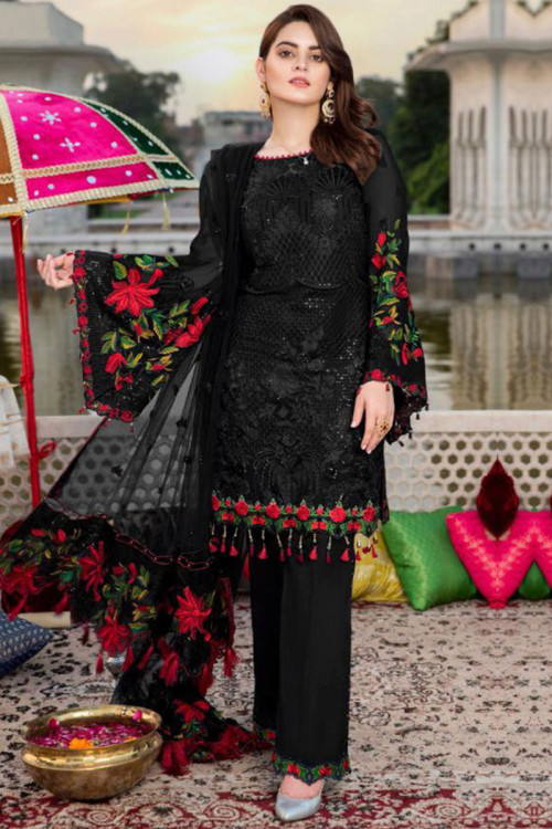 Buy Black Silk Garara Pakistani Garara Wide Leg Pants Plus Size Online in  India  Etsy