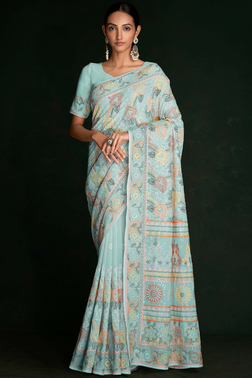 Kota silk chikankari saree | Saree blouse designs latest, Silk sarees, Saree  blouse designs