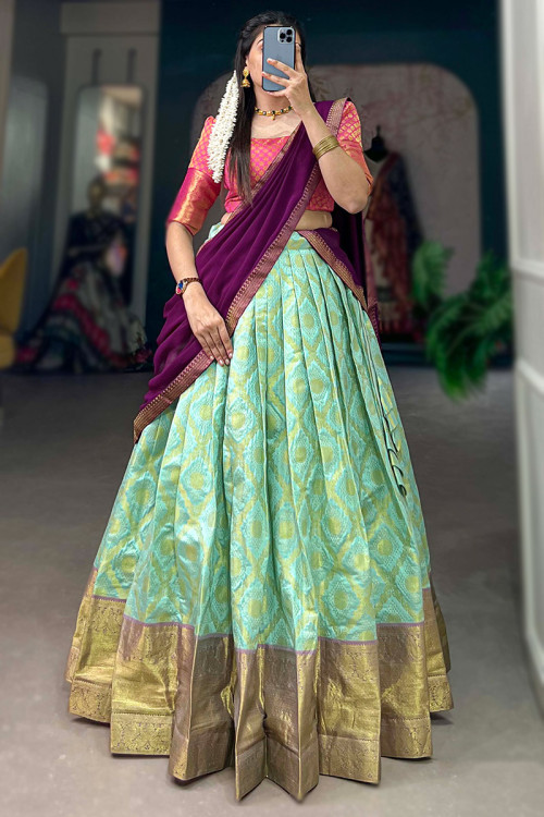Kanchipuram pattu lehengas online online