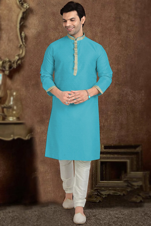 Punjabi kurta pajama cheap blue colour