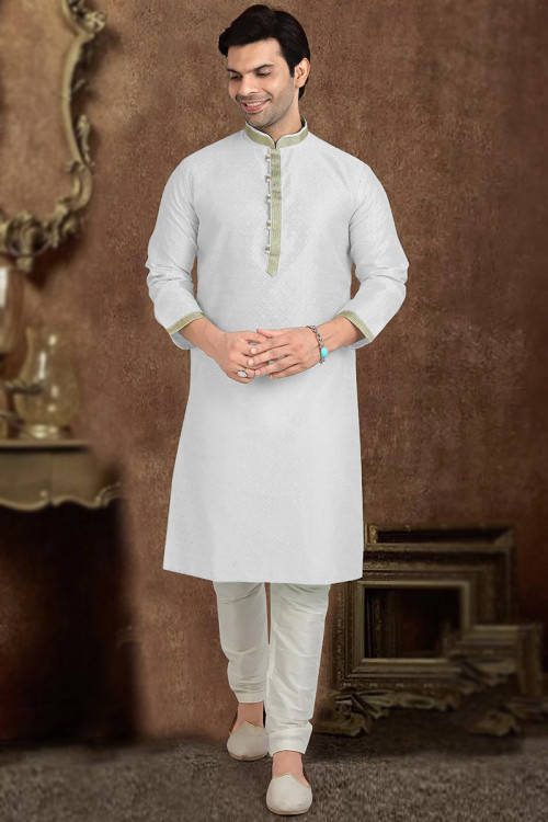 Kurta pajama punjabi best sale white