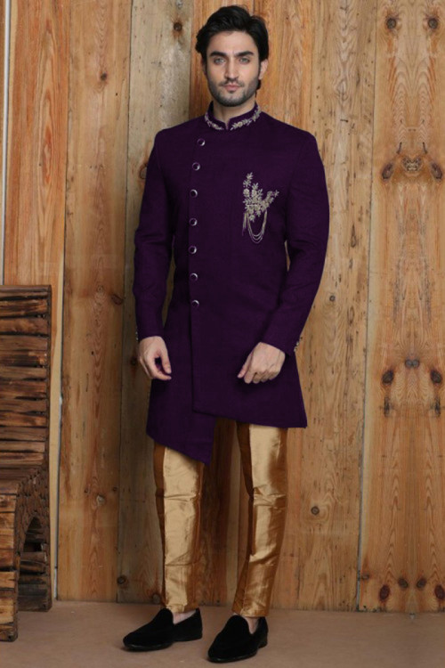 Buy Purple Indian Dresses Online for Men in USA