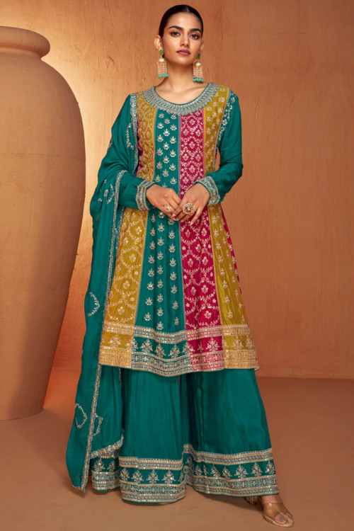 Buy Palazzo Pant Multi Color Printed Diwali Dress Collection Online for Women in USA