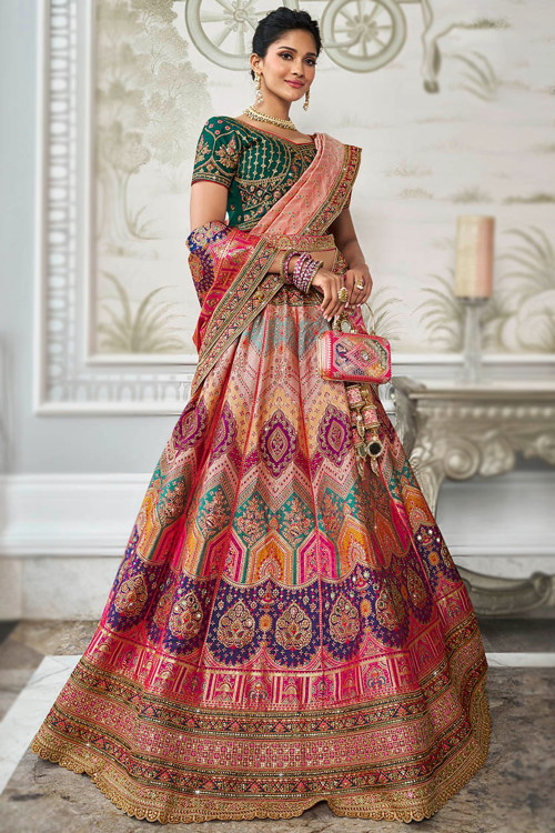 Printed Chaniya Choli Designer Wedding wear Printed Lehengas Online Andaaz Fashion