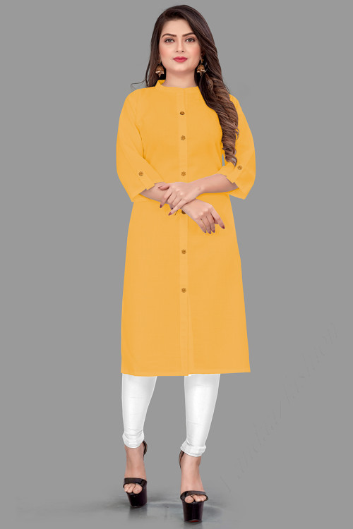 Plain cotton kurtis online top