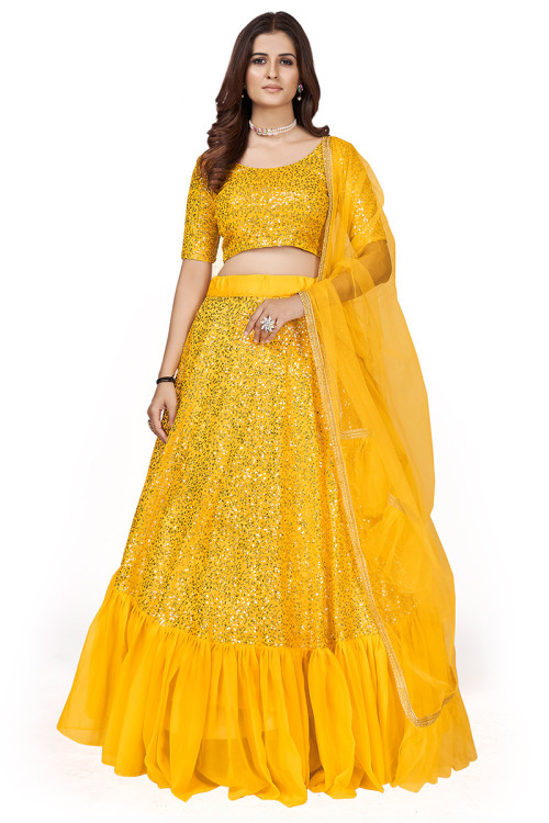 Lehenga for haldi online sale