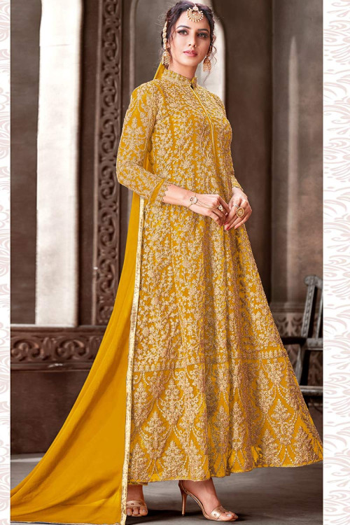 Buy 48 XL Size Churidar Yellow Bengali Wedding Clothing Online for Women in Malaysia