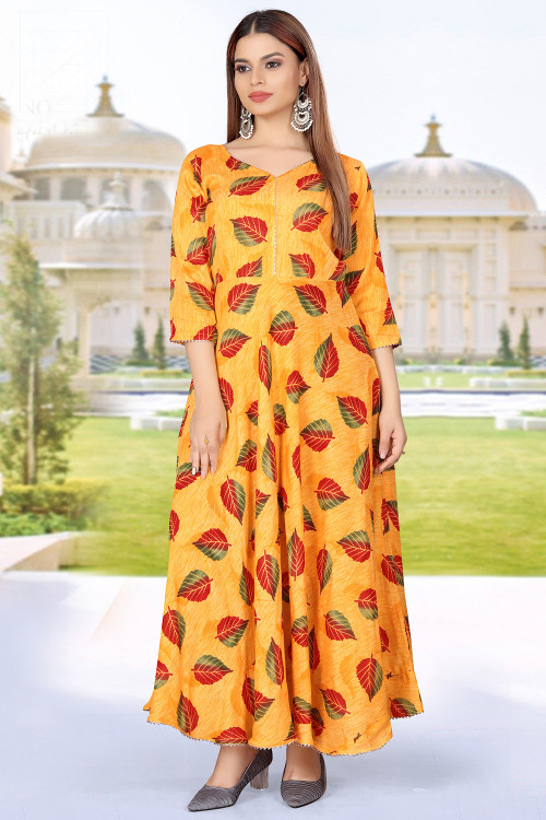 Yellow colour kurtis online online