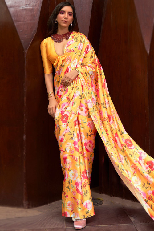 Buy Printed Saree for Women Online Andaaz Fashion USA