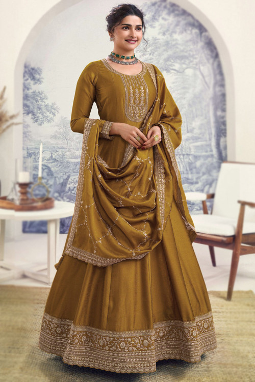 Buy Long Yellow Anarkali Suits Online for Women in USA