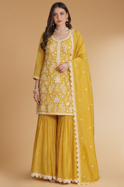 sachin and babi light blue dress Haldi Outfits: Shop Haldi Dresses for Bride Online in USA