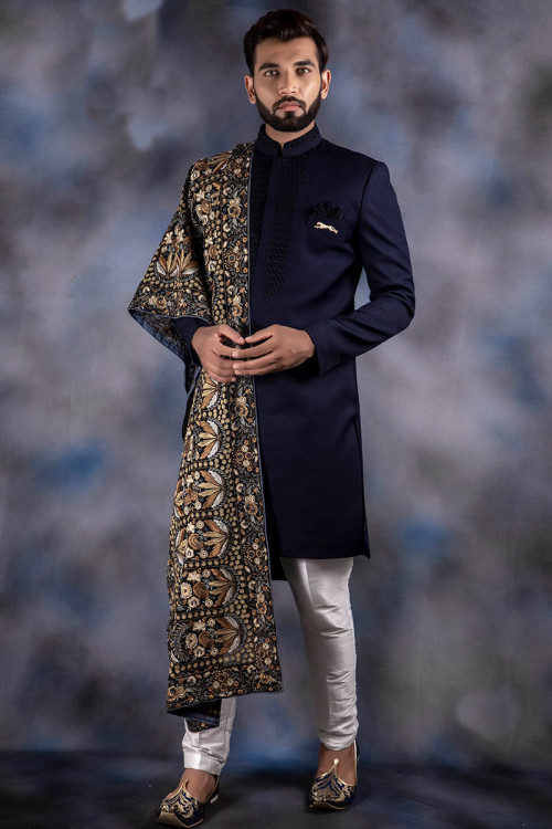 Buy Amzira Men's Traditional Sherwani Indian Wedding Dress Party Outfit  (XXL) at Mehndi Haldi