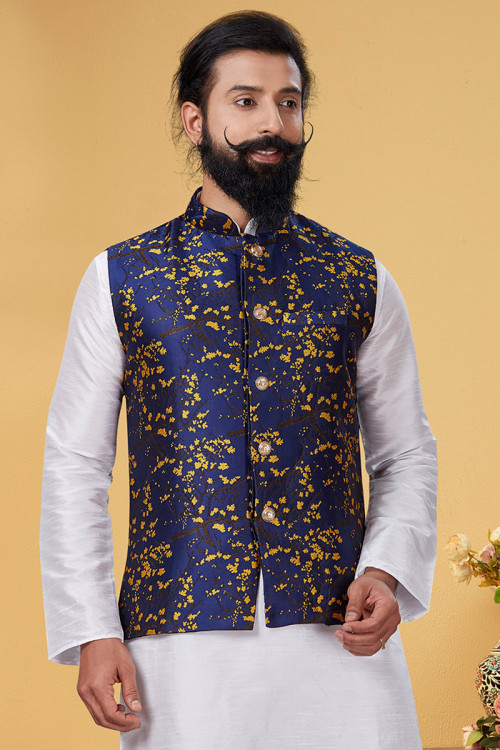 Mens floral nehru jacket online
