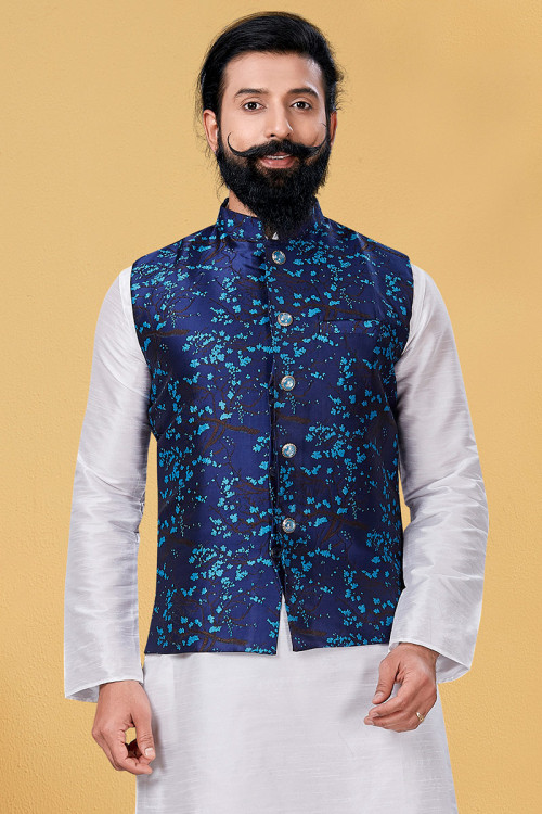 Silver nehru clearance jacket