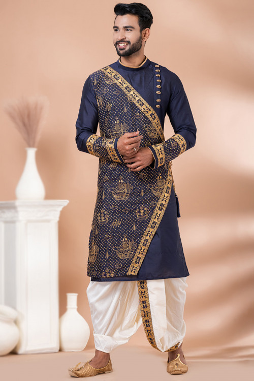 Buy 40 M Size Dhoti South Indian Punjabi Wedding Clothing Online for Women in UK