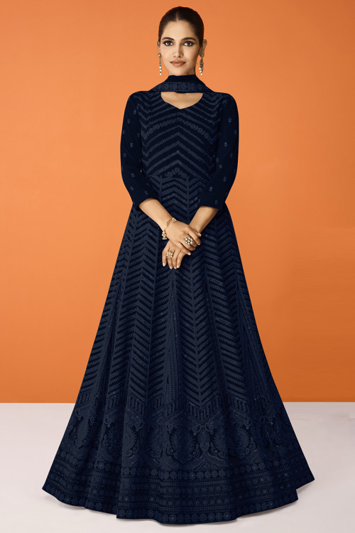 Buy Frock Style Semi Stitched Anarkali Suits Online for Women in UK
